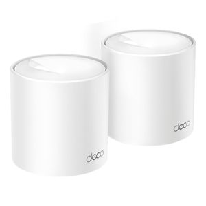 Sistema Mesh TP-Link Deco X10 AX1500 Wi-Fi 6, 1201 Mbps en 5GHz y 300 Mbps en 2.4 GHz, 2 puertos gigabit LAN, cobertura 360m2, blanco