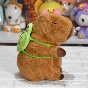 Peluche Capibara con Mochila de Tortuga 30cm