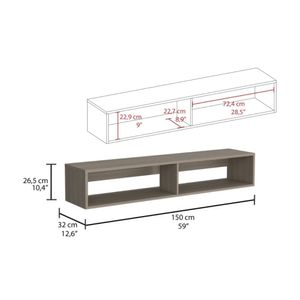 Rack flotante de TV 70" R-150 Bardolino Tuhome