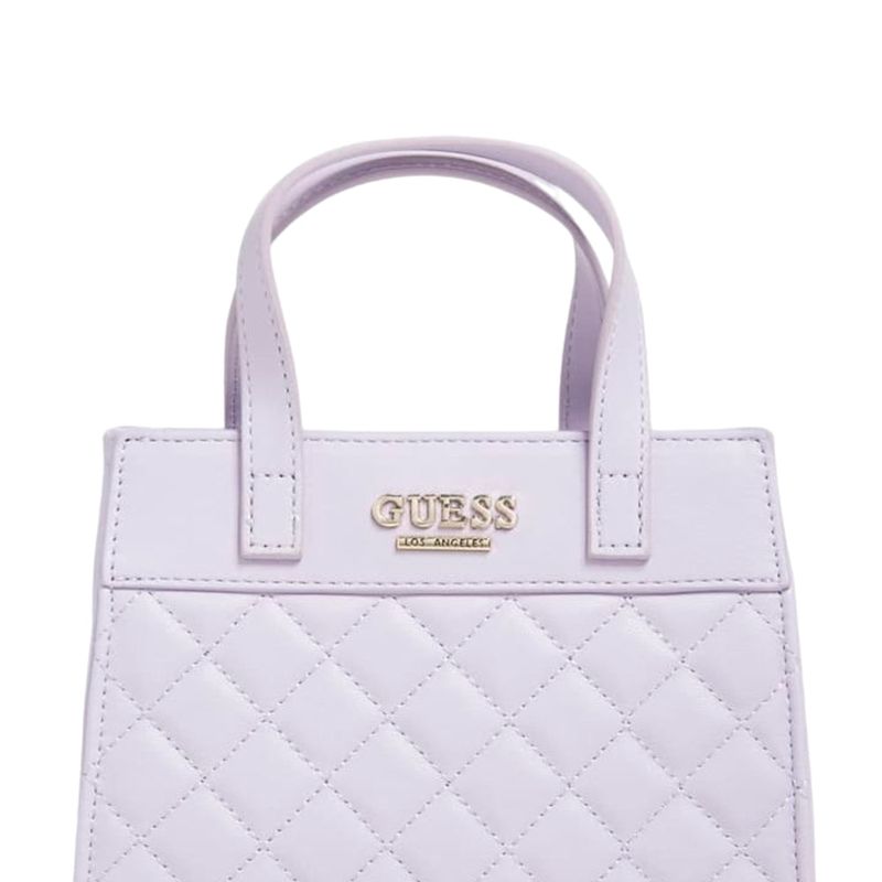 Mini Bolso Cruzado Taylor Guess Original 23GF038 de Color Lila con