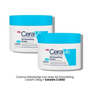 Cerave Crema Hidratante con Urea SA Smoothing Cream 340g 2 Unidades