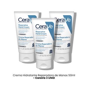 Cerave Crema Hidratante Reparadora de Manos 50ml 3 Unidades