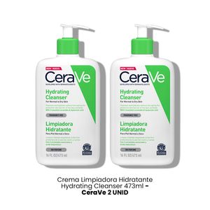 Cerave Crema Limpiadora Hidratante Hydrating Cleanser 473ml 2 Unidades