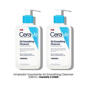 Cerave Limpiador Suavizante SA Smoothing Cleanser 236ml 2 Unidades