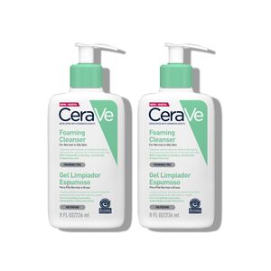 Cerave Gel Limpiador Espumoso Foaming Cleanser 236ml 2 Unidades