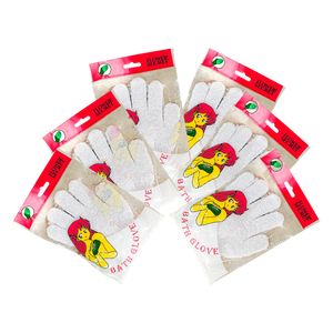 Guantes de baño Blanco Flower Secret 3 Pares