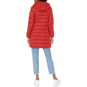 Casaca Tommy Hilfiger plegable de longitud media para mujer