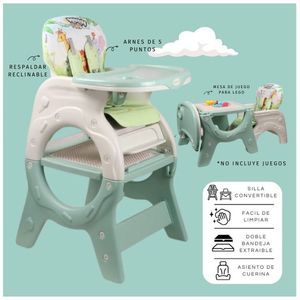Silla Carpeta 4 en 1 Donna Comedor Verde