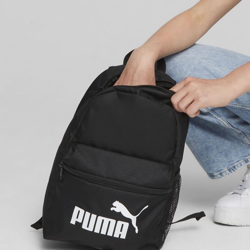 Mochila Deportiva Puma Phase Small Backpa 079879 01 Negro Real Plaza