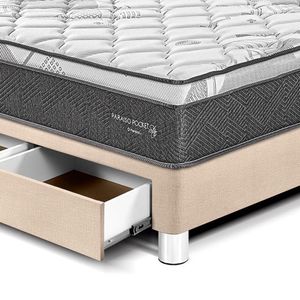 Dormitorio Pocket Star 2 Plazas. con Cajones Champagne
