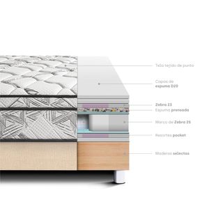Cama Pocket Advance 2 Plazas Champagne