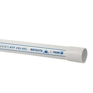 Tubo 1/2" 5m Agua Fría sin rosca Matusita Tigre