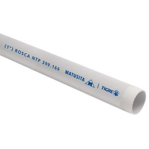 Tubo 1" 5m Agua Fría con rosca Matusita Tigre