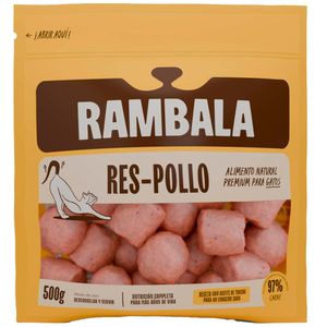 Alimento para Gatos RAMBALA Todas las Etapas y Razas Res Pollo Bolsa 500g
