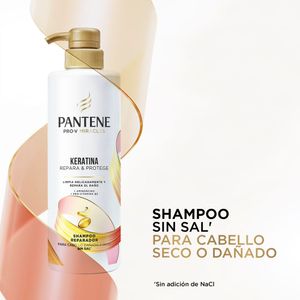 Shampoo sin sal' Cabello Seco PANTENE Keratina con Pro Vitamina B5 Frasco 510ml
