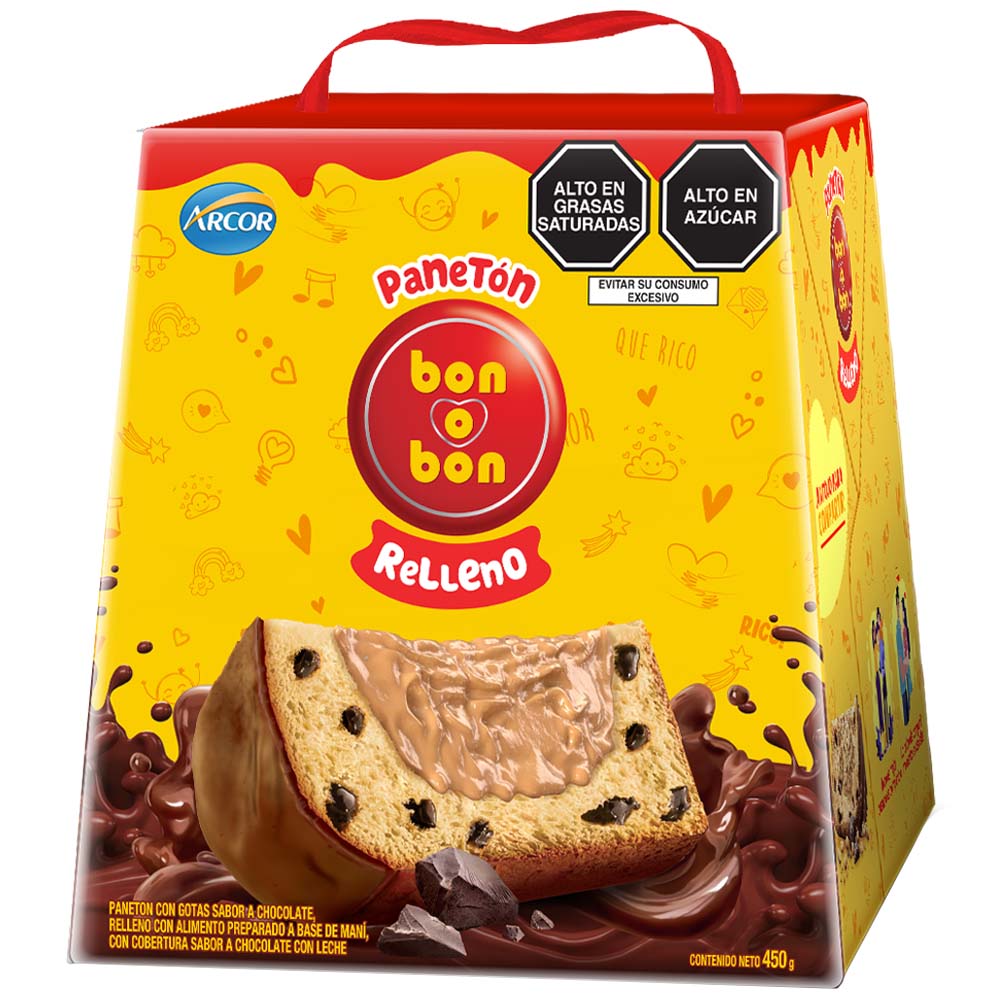 Panetón Relleno BON O BON Caja 450g - Real Plaza