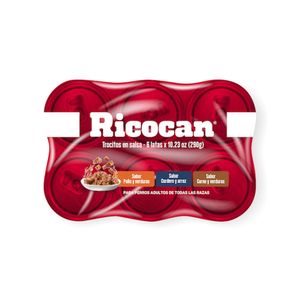 Pack RICOCAN Adulto Six Pack Sabores Variados Paquete 290g
