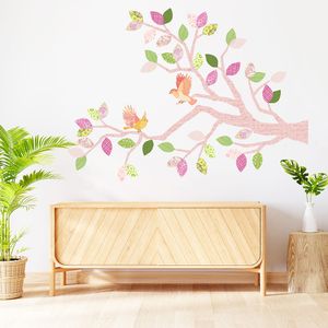 Vinilo Decorativo Stickart Árbol Primav Rosa y Rosa Pequeño Sticker Pegatina