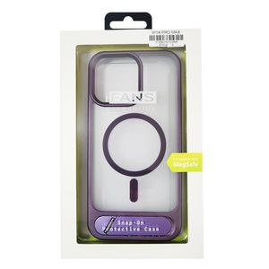 Case para iPhone 13/14/15, con Magsafe para carga inalámbrica con soporte inferior, morado