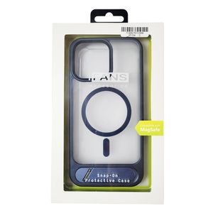 Case para iPhone 13/14/15, con Magsafe para carga inalámbrica con soporte inferior, azul