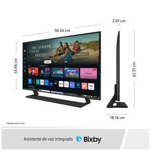 Televisor Samsung QLED Tizen OS Smart Tv 43 4K QN43Q65DAGXPE + Rack Giratorio