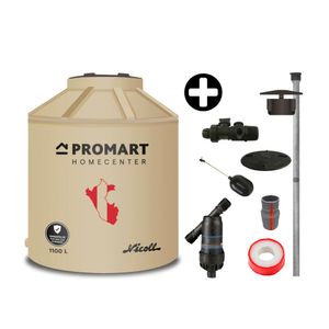 Tanque de agua Arena Promart 1100 litros + Kit de Accesorios