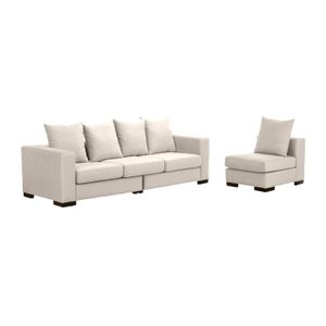 Juego de Sala New York 3-1 Beige Claro