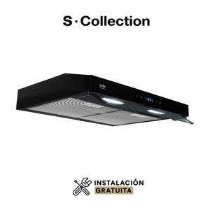 Campana Extractora Decorativa Sole Slim Black S-Collection Ture18Co 60cm