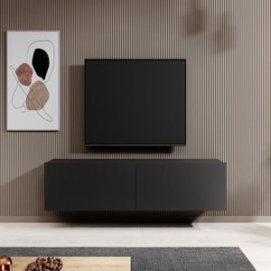 Mesa de TV TU MESITA Flotante Nieves color Negro 2 puertas