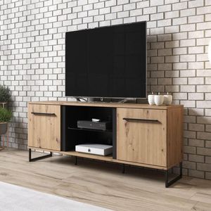 Mesa de TV TU MESITA Moderna Nik 2 puertas color Roble