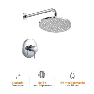 Mezcladora Monocomando de ducha Vainsa Bali Salida Morgan Cromado