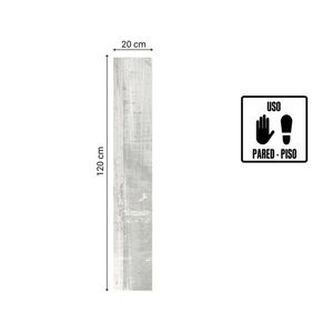 Porcelanato Maderado Klipen Berrywood Blanco Mate 20x120cm 1.2m2