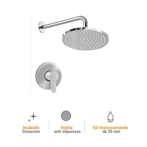 Mezcladora Monocomando de ducha Vainsa Maui Salida Morgan Cromado