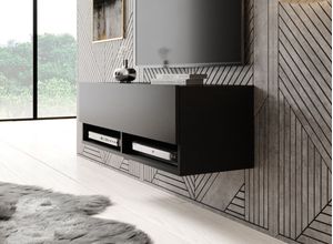 Mesa de TV Flotante Argos color Negro 1 puerta TU MESITA