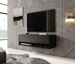 Mesa de TV Flotante Argos color Negro 1 puerta TU MESITA