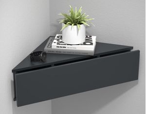 Velador Esquinero Flotante Sandy color Negro 1 cajón TU MESITA