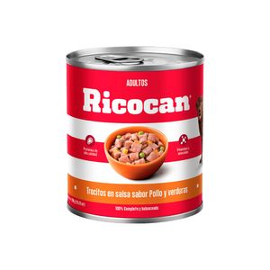 Ricocan Adulto Trocitos Pollo Verduras Lta 290Gr X6 Un
