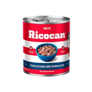 Ricocan Adulto Trocitos Cordero Arroz Lta 290Gr X6 Un