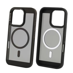 Case para iPhone 16 Pro, con MagSafe para carga inalámbrica, rígido, mate traslúcido negro