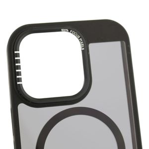Case para iPhone 16 Pro, con MagSafe para carga inalámbrica, rígido, mate traslúcido negro