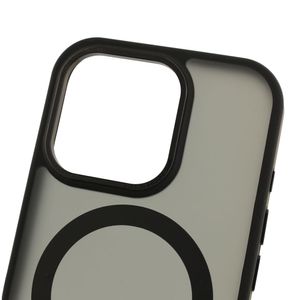 Case para iPhone 16 Pro Max, con MagSafe para carga inalámbrica, para accesorios magnéticos, rígido, mate traslúcido negro