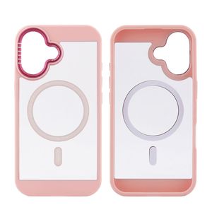 Case para iPhone 16, con MagSafe para carga inalámbrica, rígido, rosado