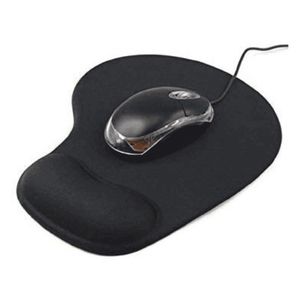Pad Mouse con Almohadilla Muñequera de Gel Negro