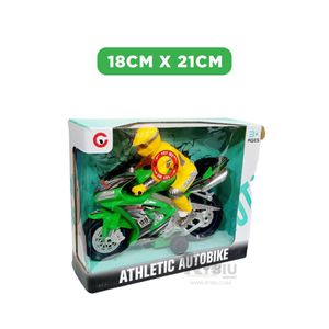 Moto Pequeña para Jugar de Color Verde Y+Papel de Regalo