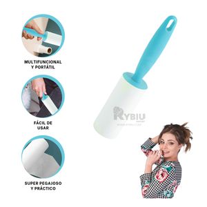Rodillo Removedor de Pelusa Color Celeste Y+Agendita