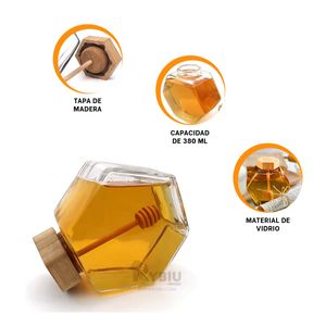 Frasco de Miel en Transparente Y+Stickers