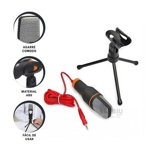 Microfono Multifuncional en Color Negro Y+Papel de Regalo