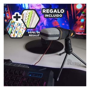 Microfono Multifuncional en Color Negro Y+Papel de Regalo