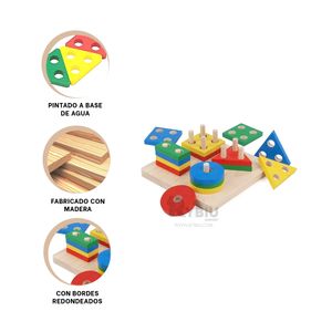 Juguete para Niños de Color Madera Y+Papel de Regalo