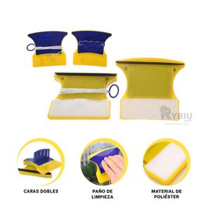 Limpiador Moderno para Vidrios en Tono Amarillo Y+Stickers
